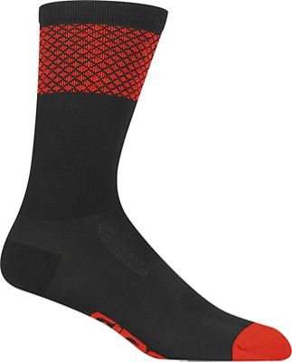Giro Comp Racer High Rise Socks - Black-Bright Red, Black-Bright Red